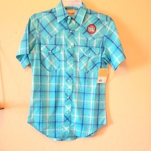 Mens wrangler pearl snap